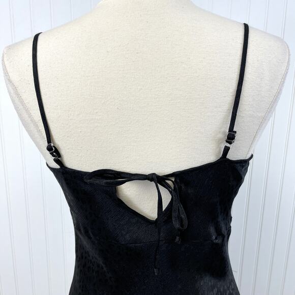 Sweet Storm Slip Dress Womens Large Tonal Animal Print Black Fairy Grunge Retro - Picture 5 of 7